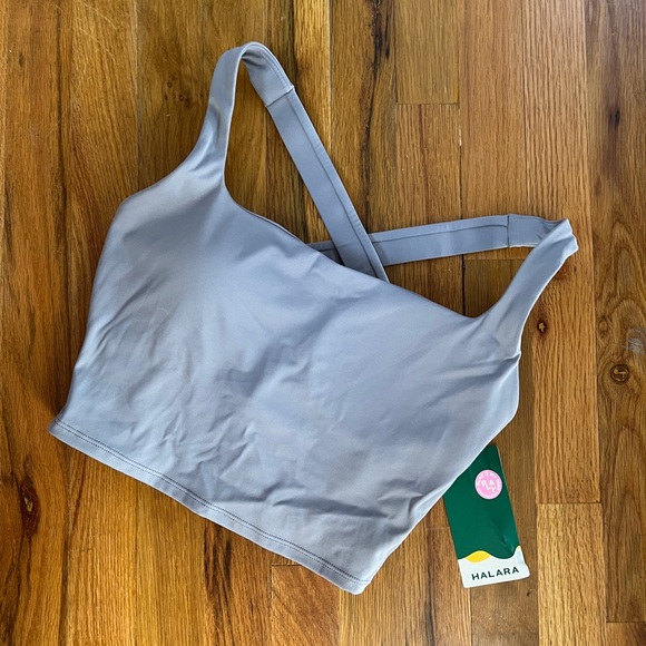 Halara Softlyzero Airy Square Neck Backless Crisscross Cropped Cool Touch Top - Picture 3 of 4